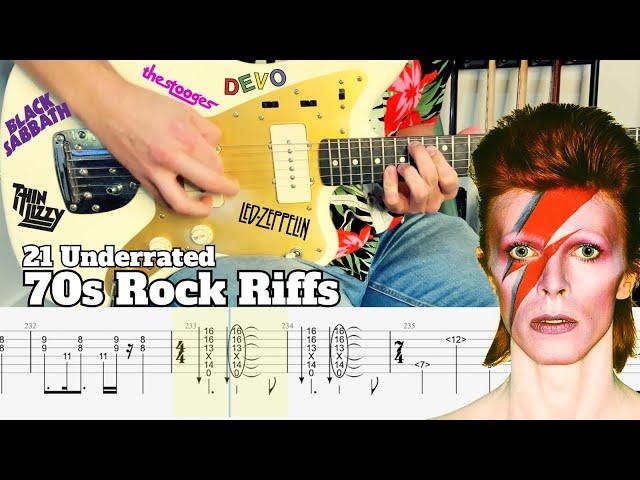 21 Underrated 70s Rock Riffs (with Guitar TAB)