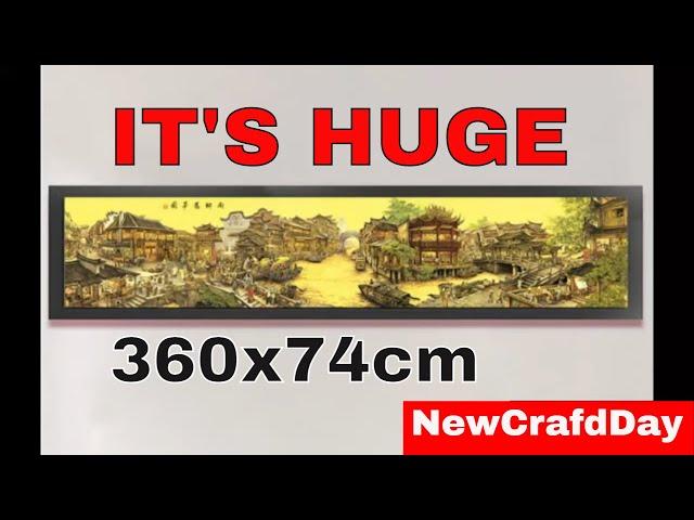 NewCrafdDay  Biggest Cross Stitch Canvas Ever Reviewed On My Channel #newcraftday