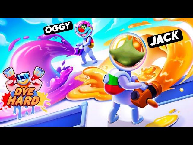 Oggy And Jack Playing Dye Hard Color War Game | Noob Pro Hacker