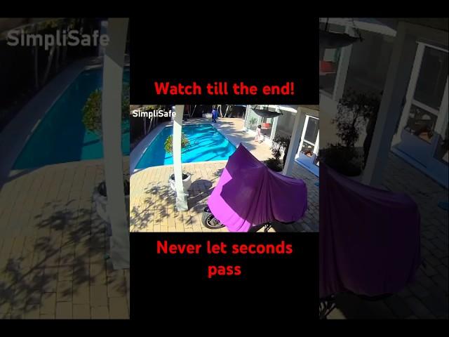 Seconds count! #carefull #timepass #dangerous #watch #learn #lesson #miami #florida #pool #warning