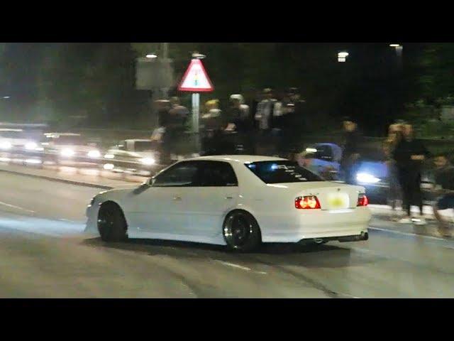 Toyota Chaser JZX100 DRIFTING AT MEET!