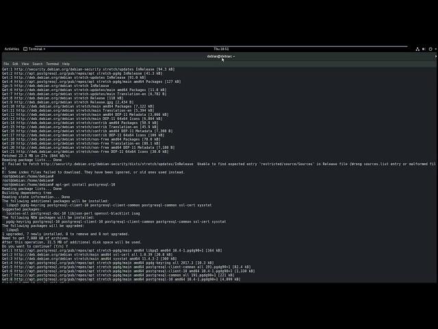 Instalación de Postgresql 10 en Debian 9