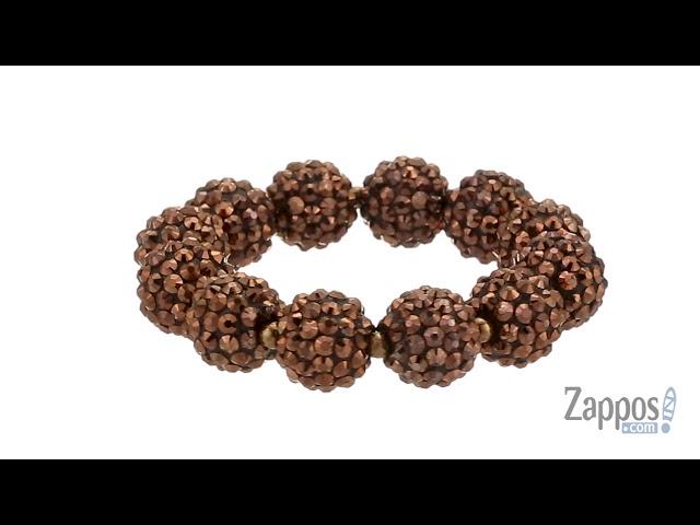 Kenneth Jay Lane Bronze Pave Ball Stretch Bracelet SKU: 9017677