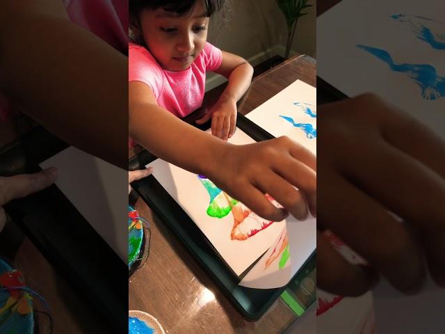 #Shorts Thread Painting for Kids Fun Painting 