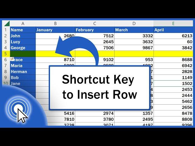 Shortcut Key to Insert Rows in Excel (Excel Shortcuts)