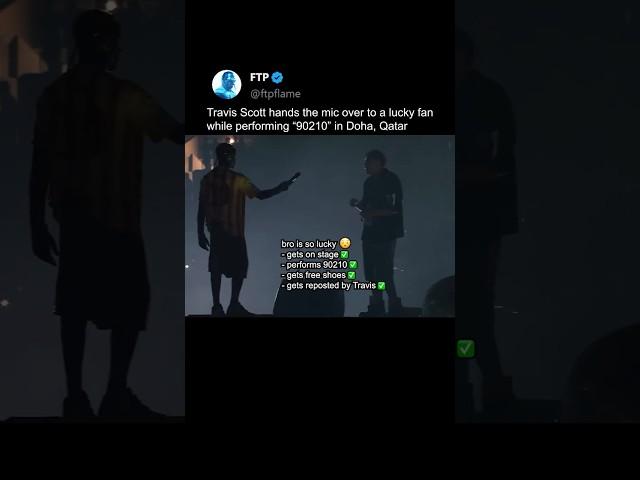 Luckiest Travis Scott fan ever? 