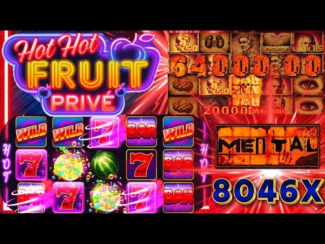 Hot Hot FRUIT PRIVE (R60, R120 Spins) and Our Biggest X Win on Mental Ever!