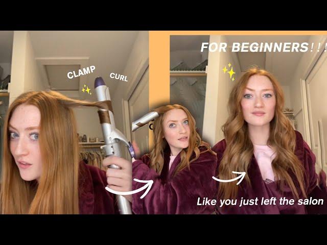 How to Curl Hair with Clamp Curling Iron *for Beginners Easiest Tutorial*