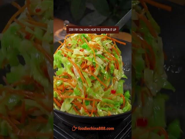 EASY STIR-FRIED CABBAGE WITH EGGS RECIPE #recipe #cooking #chinesefood #cabbage #eggs