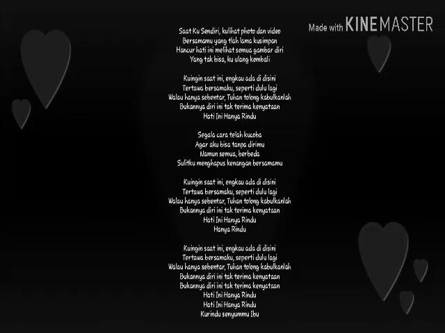 Hanya rindu cover rizki ridho (lirik)