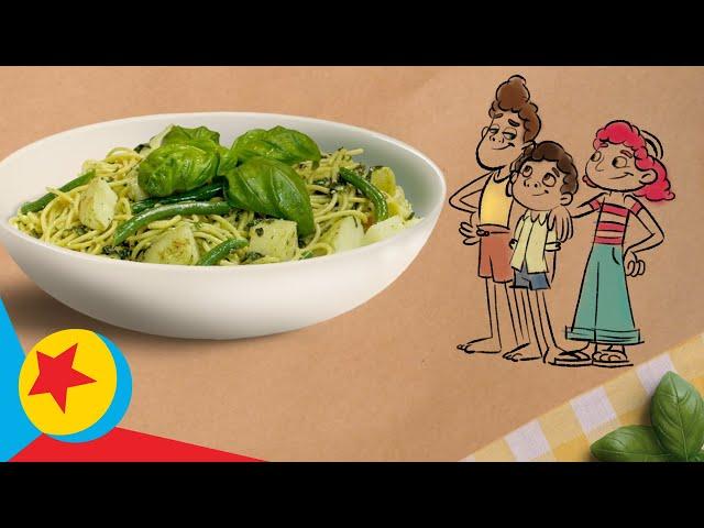 Luca and Alberto Cook Trenette al Pesto | Cooking with Pixar | Pixar