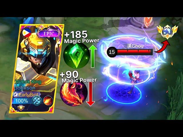 Johnson Mage WITH NEW BUFFED HOLY CRYSTAL DAMAGE IS ABSOLUTELY INSANE!  ~ Mobile Legends: Bang Bang