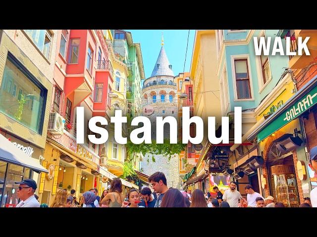 ISTANBUL, Turkey 4K Walking Tour 2025 | HISTORIC CITY WALK: Hagia Sophia, Blue Mosque, Galata