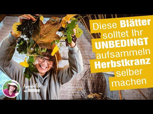 Ist das Herbstdeko oder schon Advent, Ideen für  Winter Dekokränze aus Laub. Einfach selber machen.