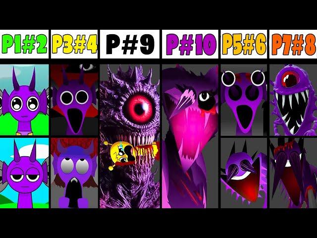 Phase 1 VS Phase 2 VS Phase 3 VS Phase 4 VS Phases 6-10 in Incredibox Sprunki versions + BLACK MOD