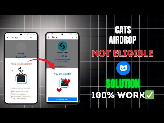 CATS AIRDROP NOT ELIGIBLE PROBLEM SOLVED #cats #catsairdrop #telegramairdrops