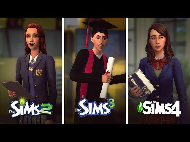 School in The Sims / Comparison 3 parts