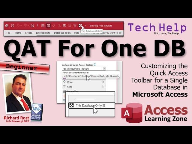 Customizing the Quick Access Toolbar for a Single Database in Microsoft Access