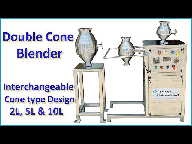 Double Cone Blender Interchangeable Design, Pharmaceutical Blender