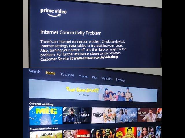 Mi tv Prime video network connectivity resolved