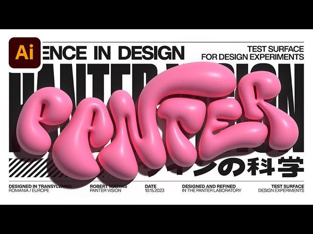 How to Make 3D Distorted Graffiti Bubble Text in Illustrator