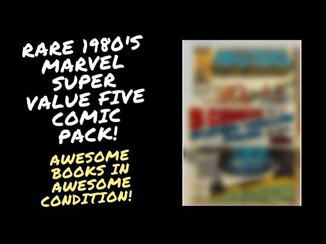 Rare 1980's Marvel Super Value Five Comic Mystery Pack Opening! Awesome!