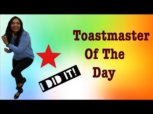 Toastmaster Of The Day | Theme: Facing Fears | Sruthi