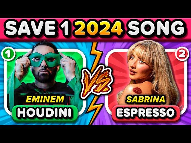 SAVE ONE SONG: 2024 EDITION  Most Popular Songs of the Year! | Music Quiz