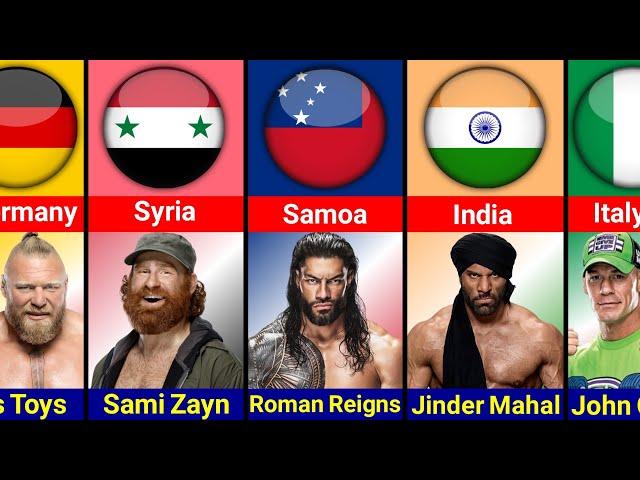 Origin of WWE Wrestlers