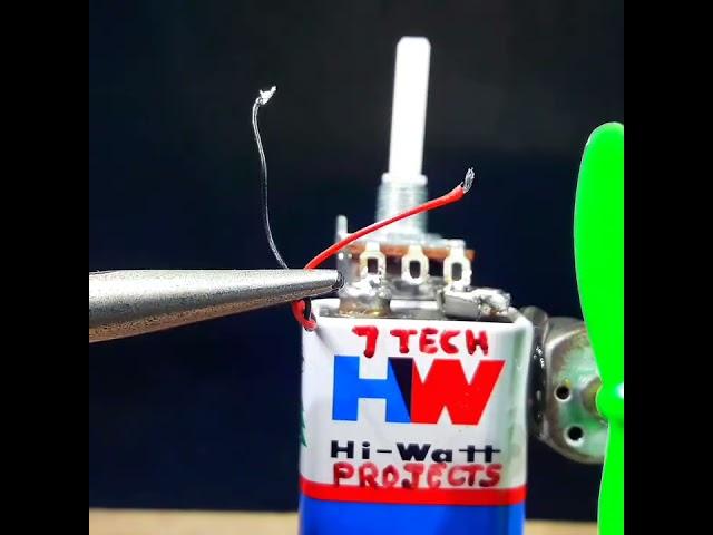 simple circuit dc motor speed controller / hw battery / dc motor  #electronics