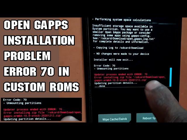 Error 70 open gapps Custom Rom Asus Zenfone Max Pro M1