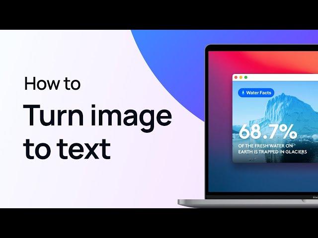 How to turn image to text on Mac