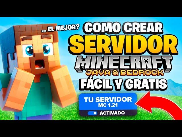 Cómo CREAR un SERVIDOR en MINECRAFT 1.21!  *sin aternos* (JAVA Y BEDROCK)