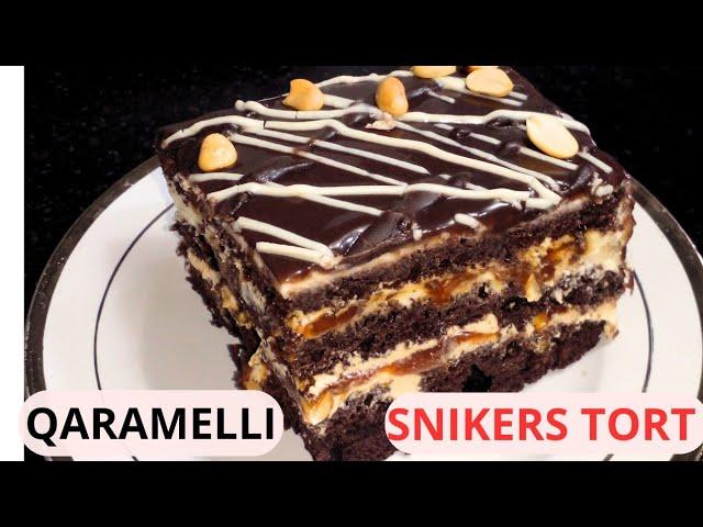 SNIKERS TORT! Yangi Yilga Eng mazali Snikers tort RETSEPTI / QARAMEL tayyorlash