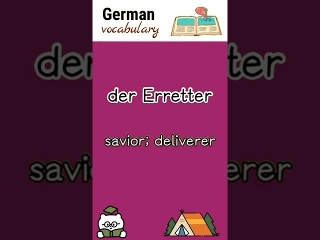 der Erretter (savior) | German vocabulary