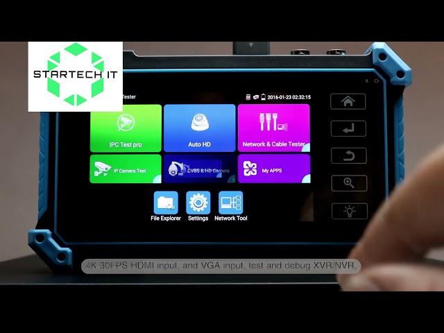 IPC-5100 Plus 5" Screen 4K CCTV IP TESTER CVI TVI AHD CVBS Camera Support H.265 4K POE WiFi VGA HDMI
