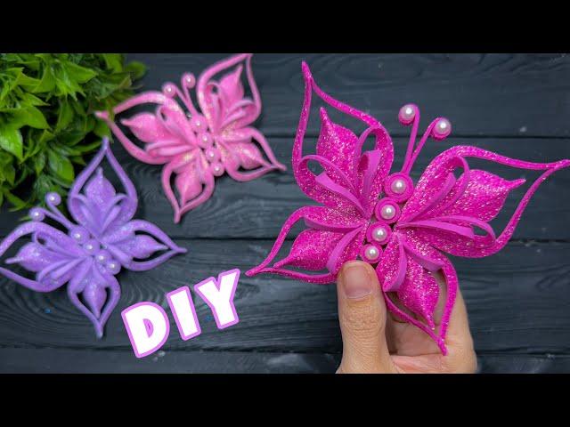 WOW!  AMAZING Butterfly Making Idea With Glitter Foam Sheet