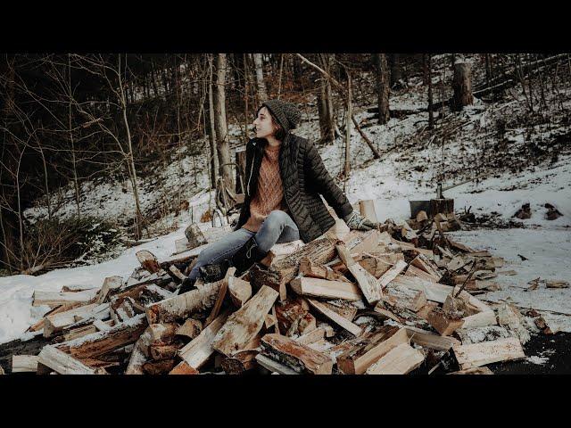 Winter Routines in Rural Vermont - The NEVER ENDING WOOD PILE