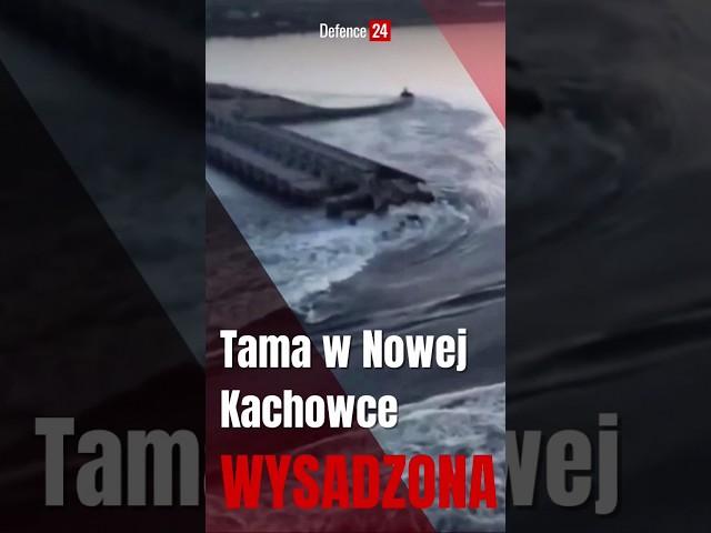 Nowa Kachowka: tama na Dnieprze wysadzona #shorts