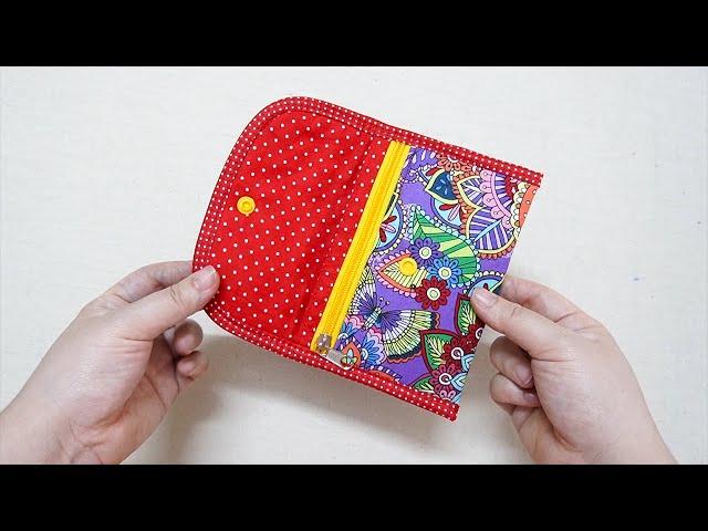 Smart and Easy  Coin purse and card wallet sewing tutorial