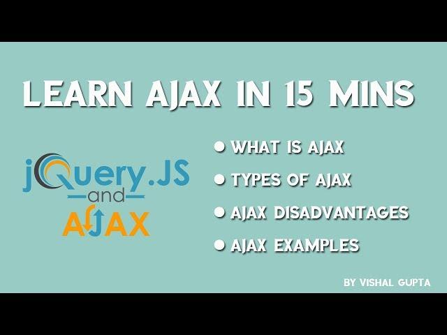 Learn Ajax in 15 mins with examples