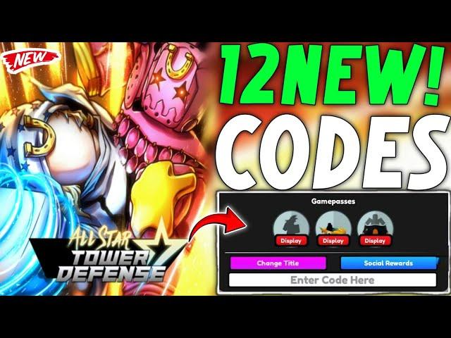 ️Hurry!! Up️ALL STAR TOWER DEFENSE CODES NOVEMBER 2024 - CODES FOR ALL STAR TOWER DEFENSE