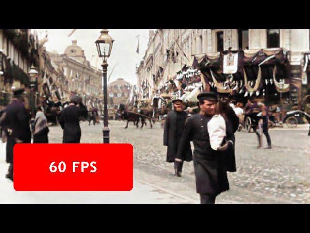 [60 fps] Moscow, Tverskaya Street in 1896