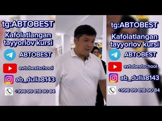 AVTOBEST SCHOOL Amaliyot kursiga taklif qiladi,ayollarga tajribali ayol o'rgatuvchilar bor