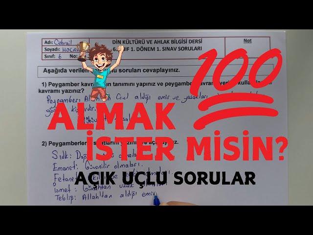 6. Sınıf Din Kültürü 1. Dönem 1. Yazılı