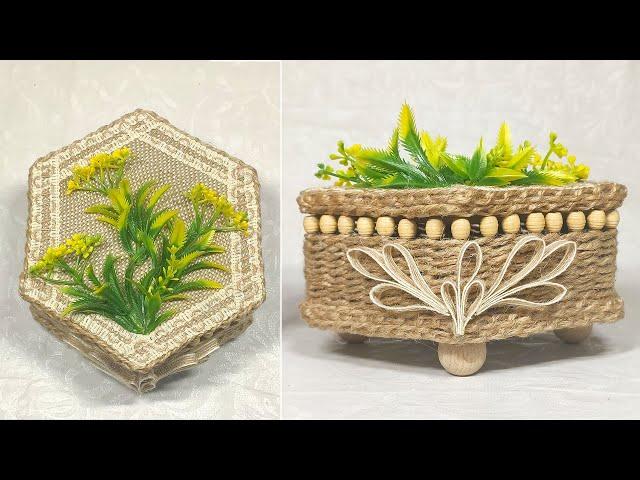 Beauty from jute. I make unusual jute boxes. DIY craft.