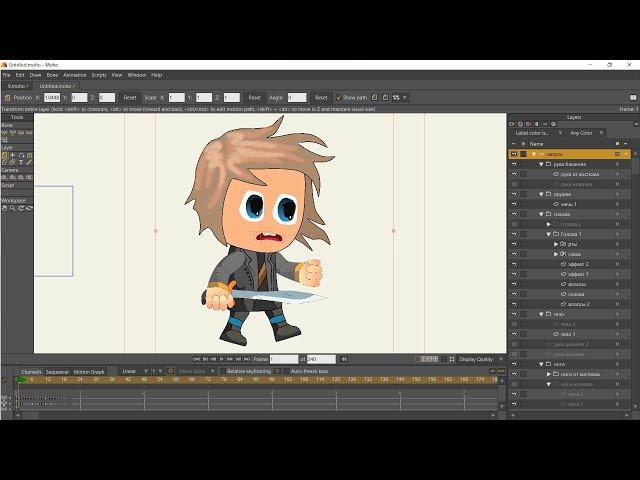 #2 Курс по созданию и анимации векторного костяного персонажа в Moho / Anime Studio Pro