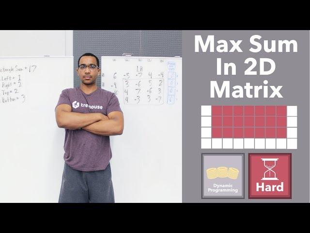 Maximum Sum Rectangle In A 2D Matrix - Kadane's Algorithm Applications (Dynamic Programming)