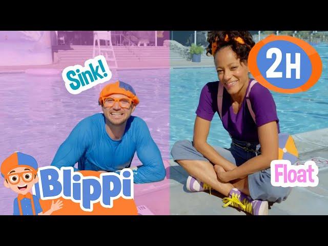 Sink or Float Swim Challenge | Blippi & Meekah Best Friend Adventures | Educational Videos for Kids