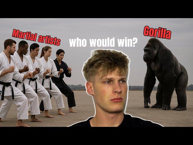 Could 5 martial artists beat a gorilla?